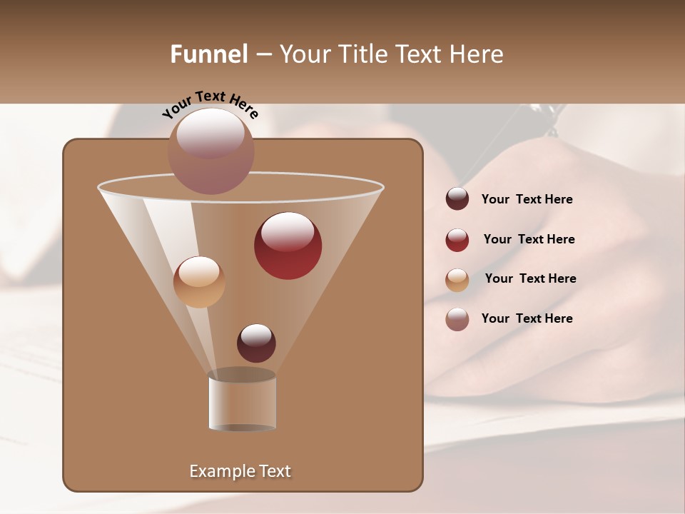 A Person Writing On A Piece Of Paper With A Pen PowerPoint Template