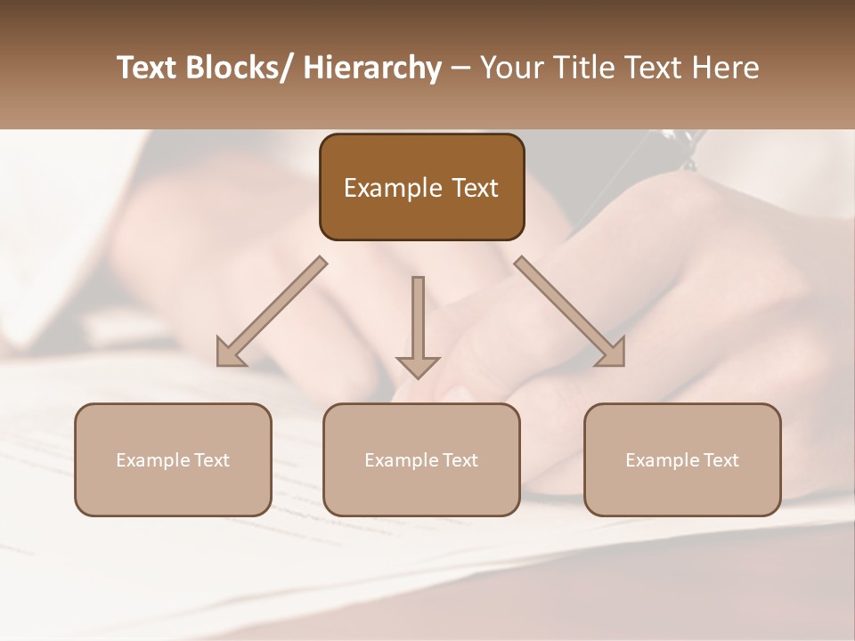 A Person Writing On A Piece Of Paper With A Pen PowerPoint Template