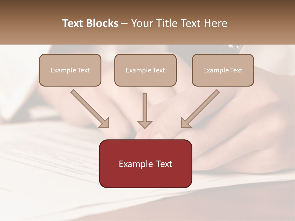 A Person Writing On A Piece Of Paper With A Pen PowerPoint Template