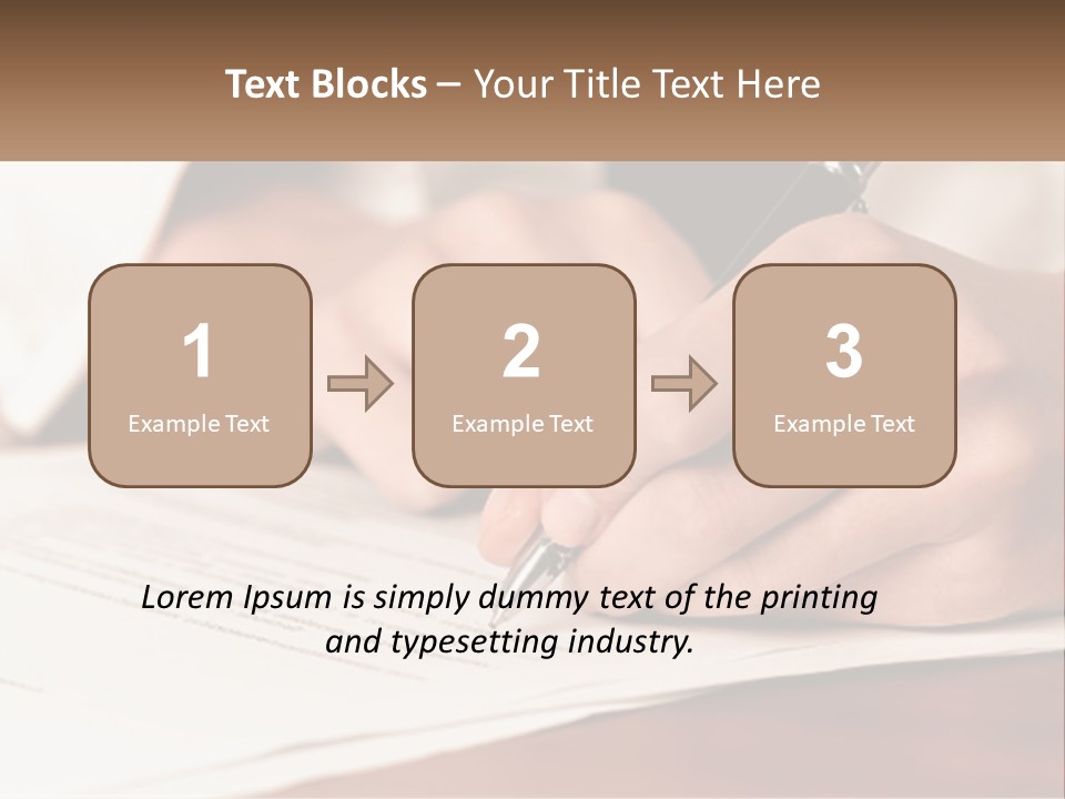 A Person Writing On A Piece Of Paper With A Pen PowerPoint Template