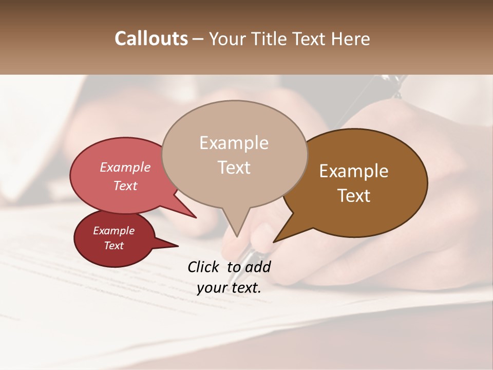 A Person Writing On A Piece Of Paper With A Pen PowerPoint Template