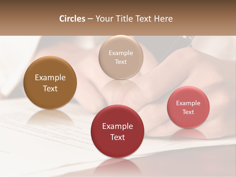 A Person Writing On A Piece Of Paper With A Pen PowerPoint Template