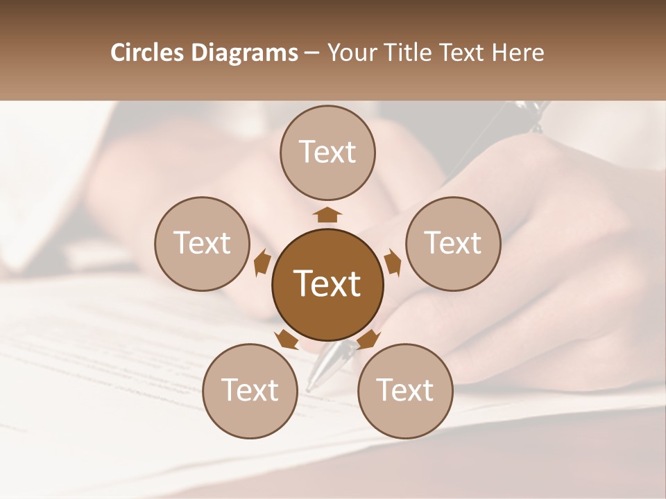 A Person Writing On A Piece Of Paper With A Pen PowerPoint Template