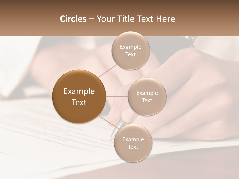 A Person Writing On A Piece Of Paper With A Pen PowerPoint Template