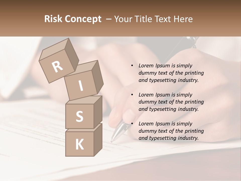 A Person Writing On A Piece Of Paper With A Pen PowerPoint Template