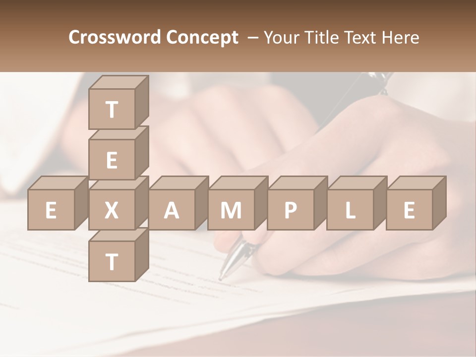 A Person Writing On A Piece Of Paper With A Pen PowerPoint Template