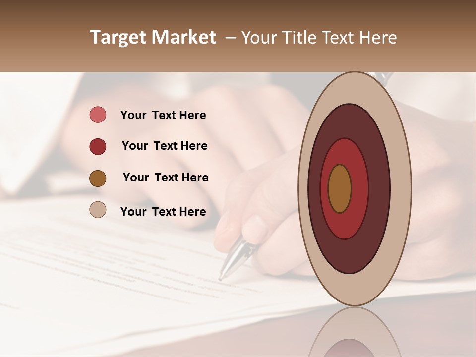 A Person Writing On A Piece Of Paper With A Pen PowerPoint Template