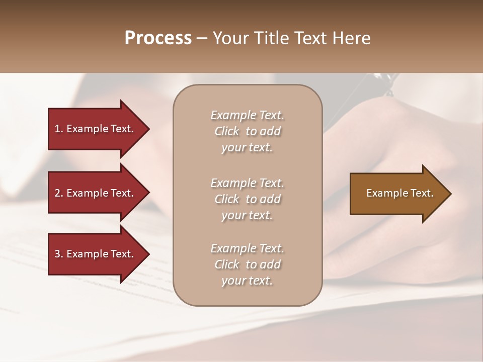 A Person Writing On A Piece Of Paper With A Pen PowerPoint Template