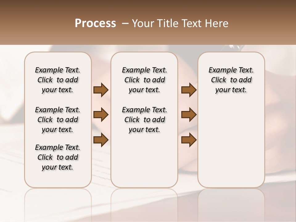 A Person Writing On A Piece Of Paper With A Pen PowerPoint Template