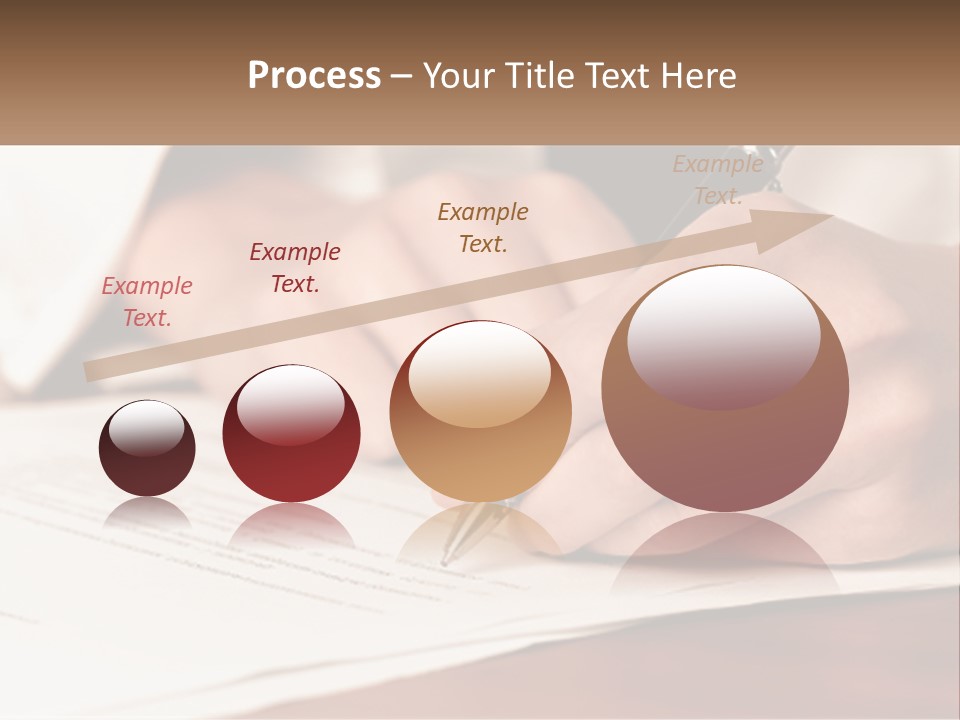 A Person Writing On A Piece Of Paper With A Pen PowerPoint Template