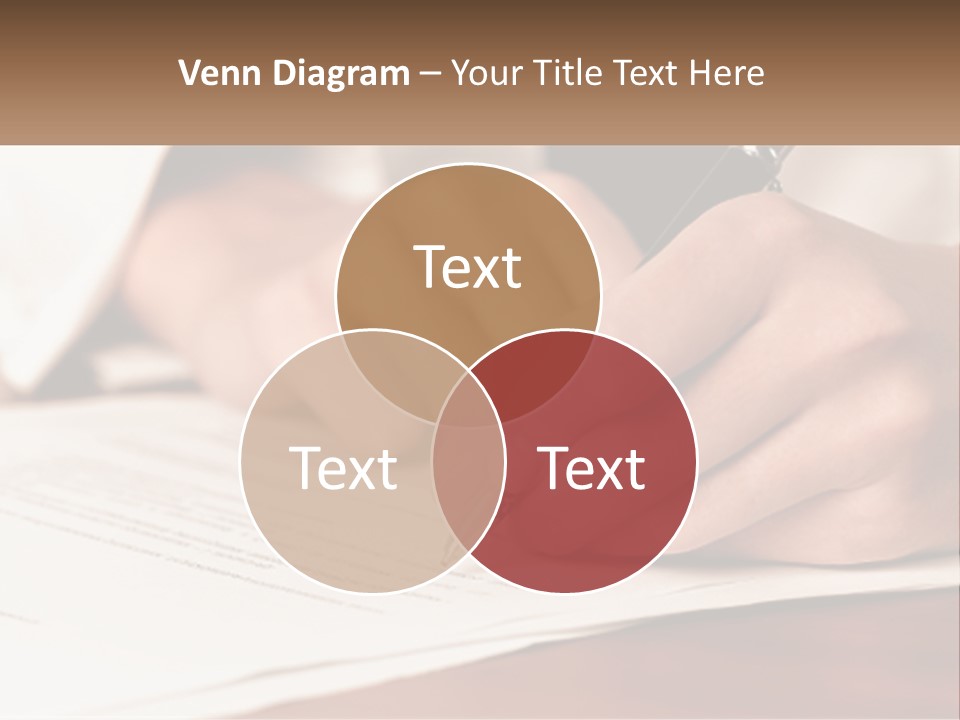 A Person Writing On A Piece Of Paper With A Pen PowerPoint Template