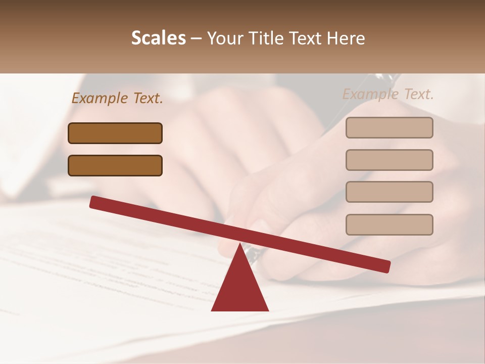A Person Writing On A Piece Of Paper With A Pen PowerPoint Template