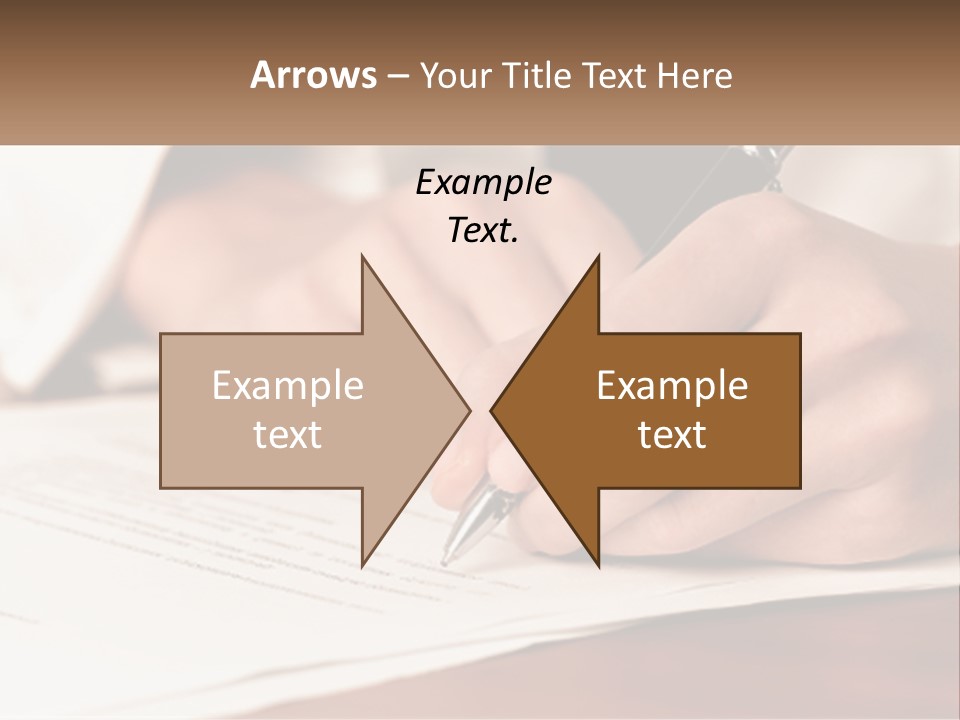 A Person Writing On A Piece Of Paper With A Pen PowerPoint Template