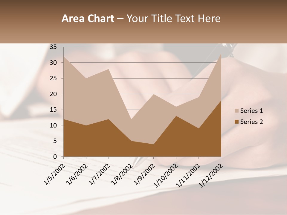 A Person Writing On A Piece Of Paper With A Pen PowerPoint Template