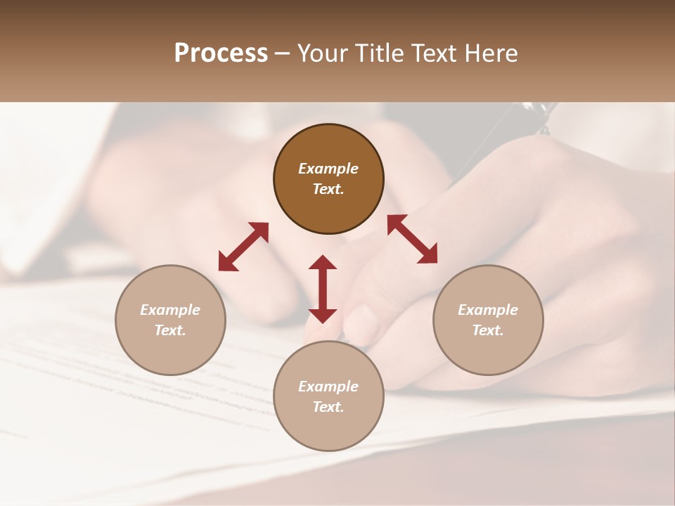 A Person Writing On A Piece Of Paper With A Pen PowerPoint Template
