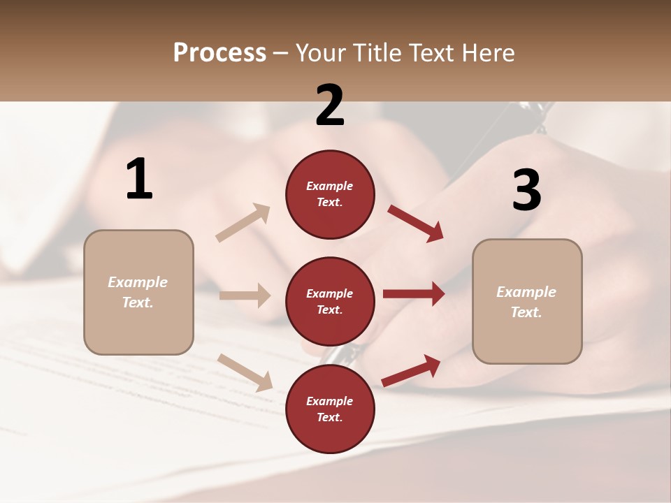 A Person Writing On A Piece Of Paper With A Pen PowerPoint Template