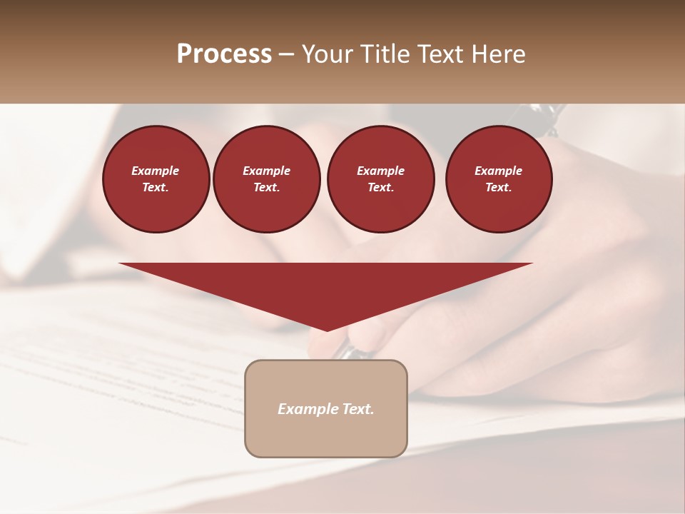 A Person Writing On A Piece Of Paper With A Pen PowerPoint Template