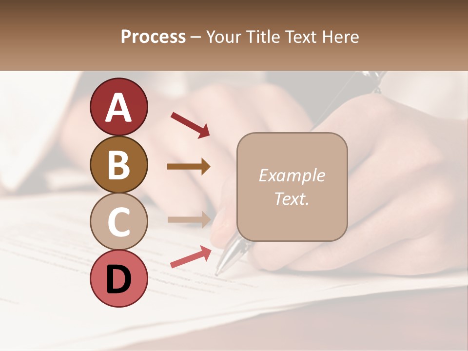 A Person Writing On A Piece Of Paper With A Pen PowerPoint Template