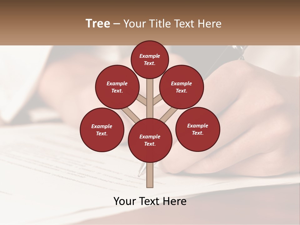 A Person Writing On A Piece Of Paper With A Pen PowerPoint Template