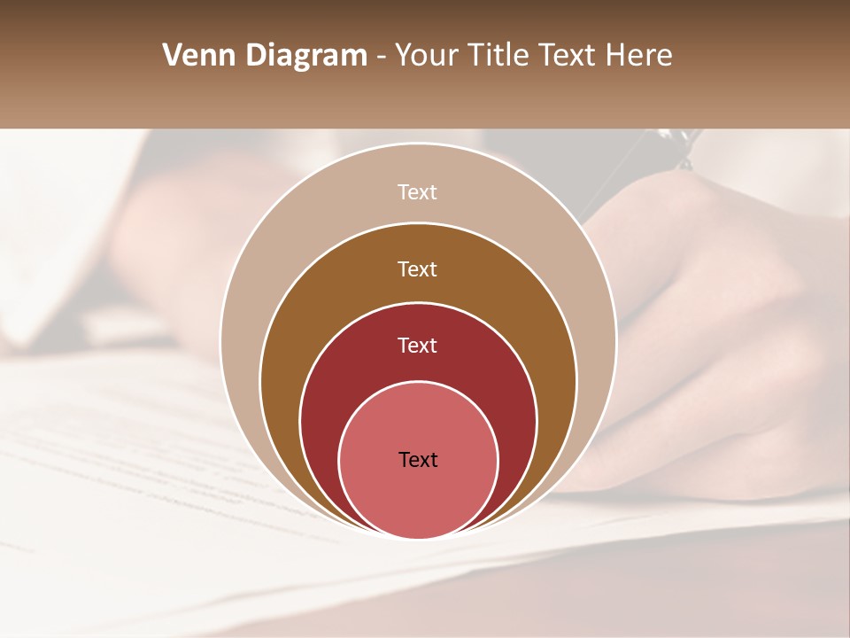 A Person Writing On A Piece Of Paper With A Pen PowerPoint Template