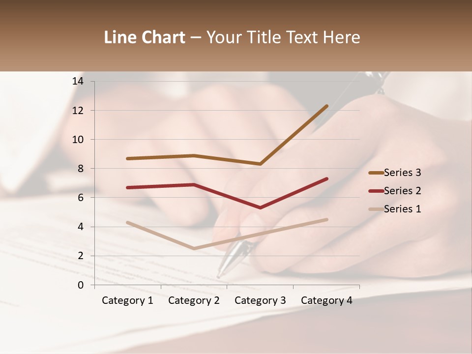 A Person Writing On A Piece Of Paper With A Pen PowerPoint Template