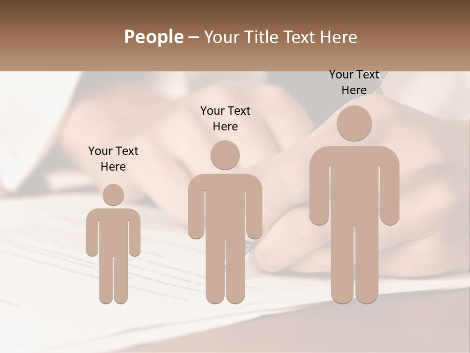 A Person Writing On A Piece Of Paper With A Pen PowerPoint Template