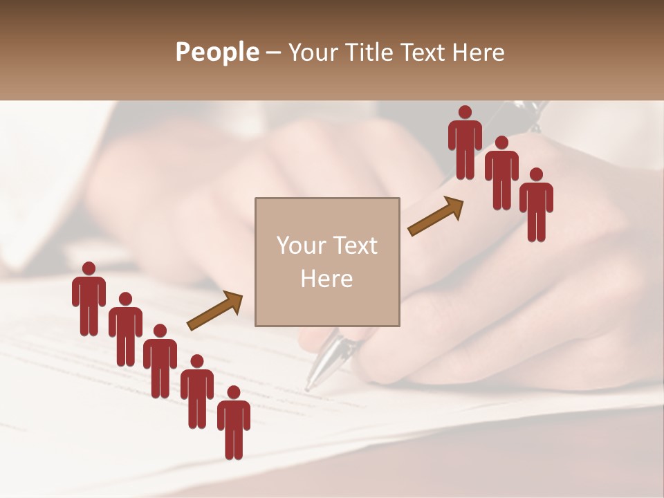 A Person Writing On A Piece Of Paper With A Pen PowerPoint Template