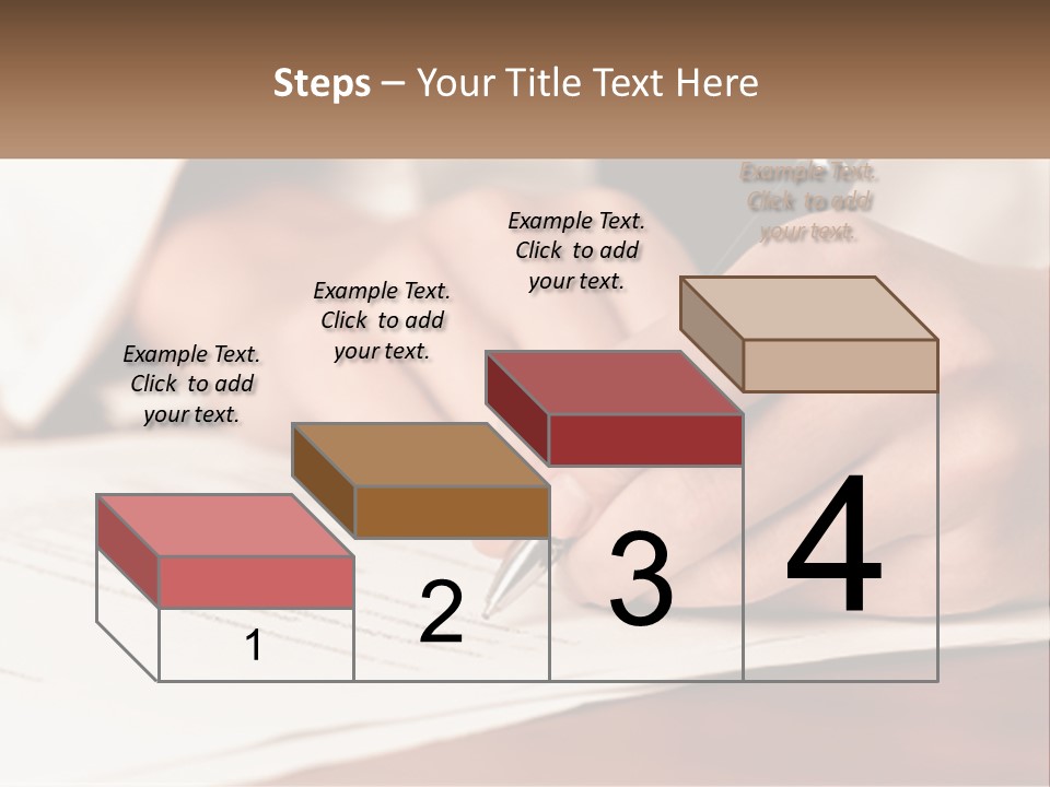 A Person Writing On A Piece Of Paper With A Pen PowerPoint Template