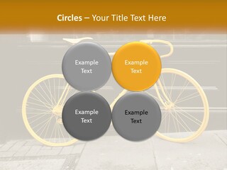 A Yellow Bicycle Parked On The Side Of A Building PowerPoint Template