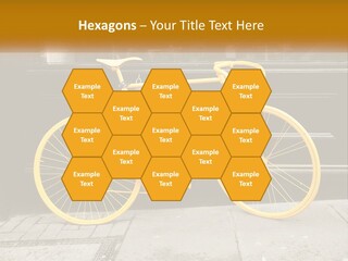 A Yellow Bicycle Parked On The Side Of A Building PowerPoint Template