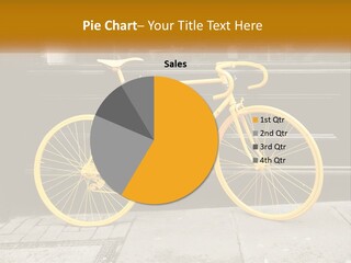 A Yellow Bicycle Parked On The Side Of A Building PowerPoint Template