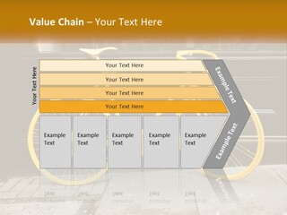 A Yellow Bicycle Parked On The Side Of A Building PowerPoint Template