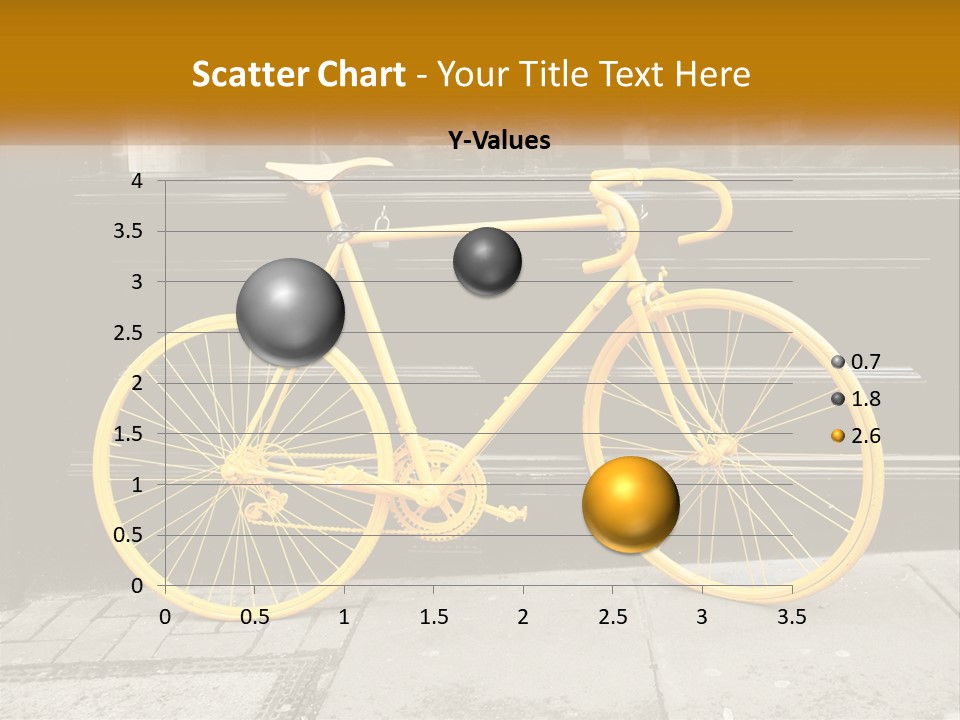 A Yellow Bicycle Parked On The Side Of A Building PowerPoint Template