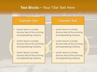 A Yellow Bicycle Parked On The Side Of A Building PowerPoint Template