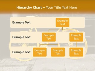 A Yellow Bicycle Parked On The Side Of A Building PowerPoint Template
