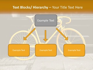 A Yellow Bicycle Parked On The Side Of A Building PowerPoint Template