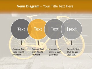 A Yellow Bicycle Parked On The Side Of A Building PowerPoint Template