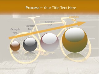 A Yellow Bicycle Parked On The Side Of A Building PowerPoint Template