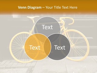A Yellow Bicycle Parked On The Side Of A Building PowerPoint Template
