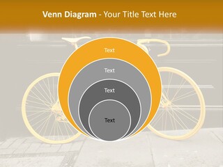 A Yellow Bicycle Parked On The Side Of A Building PowerPoint Template