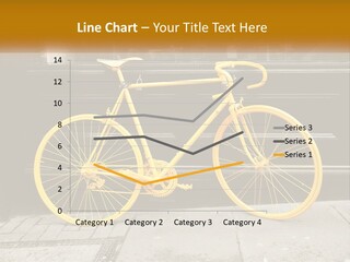 A Yellow Bicycle Parked On The Side Of A Building PowerPoint Template
