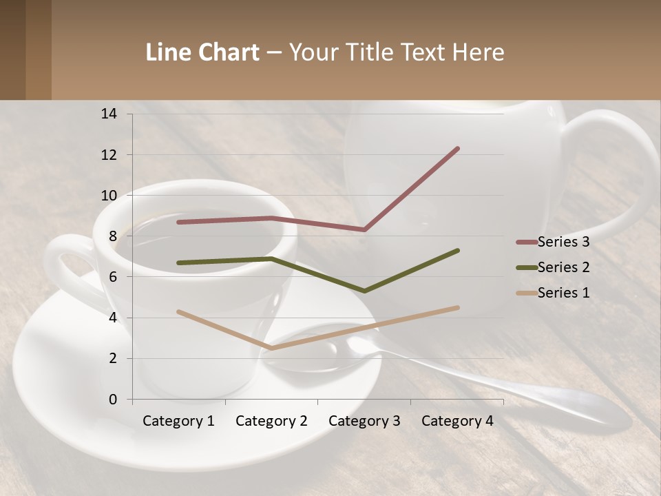 A Cup Of Coffee And A Spoon On A Wooden Table PowerPoint Template