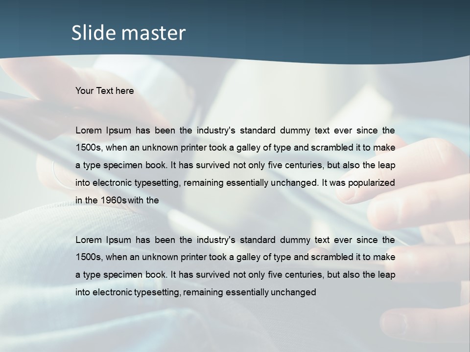 A Person Holding A Cell Phone In Their Hands PowerPoint Template