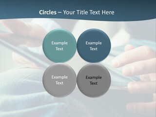 A Person Holding A Cell Phone In Their Hands PowerPoint Template