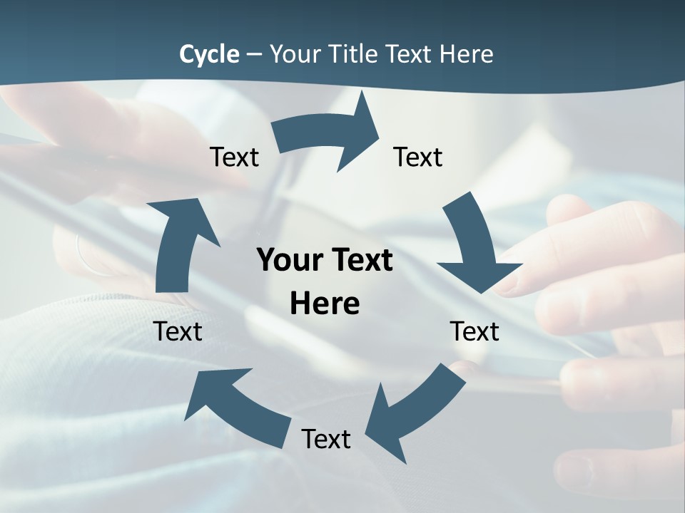 A Person Holding A Cell Phone In Their Hands PowerPoint Template