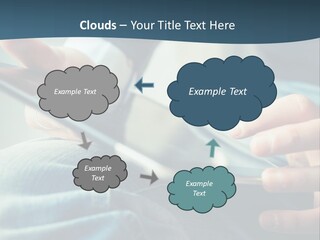 A Person Holding A Cell Phone In Their Hands PowerPoint Template