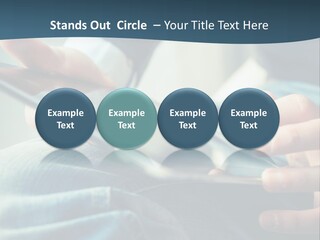 A Person Holding A Cell Phone In Their Hands PowerPoint Template