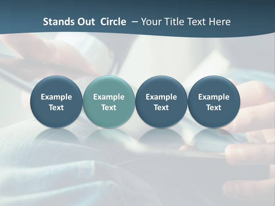 A Person Holding A Cell Phone In Their Hands PowerPoint Template