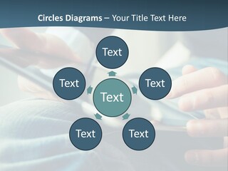 A Person Holding A Cell Phone In Their Hands PowerPoint Template