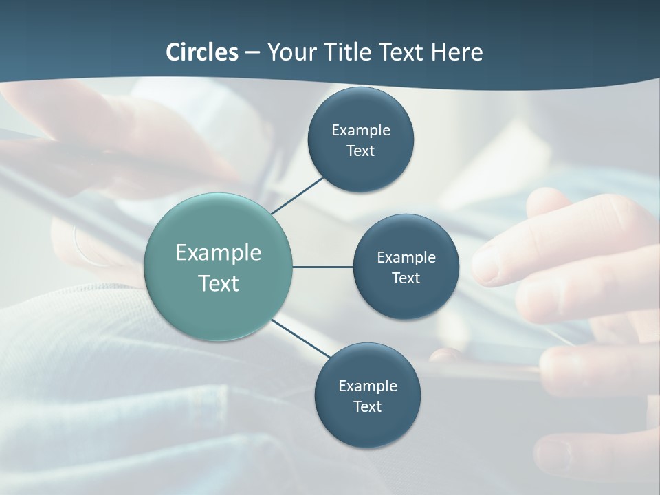 A Person Holding A Cell Phone In Their Hands PowerPoint Template